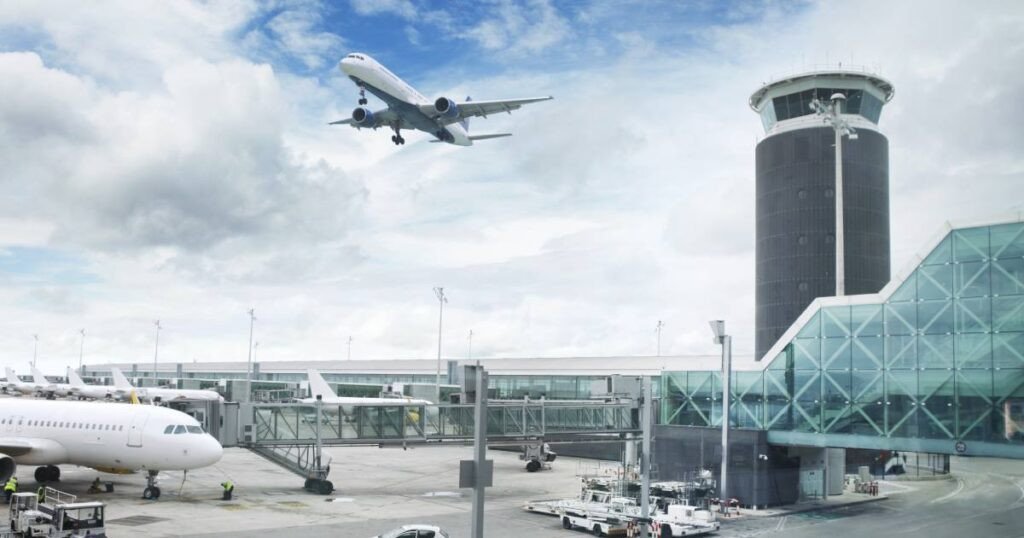 Porten til flyplassen